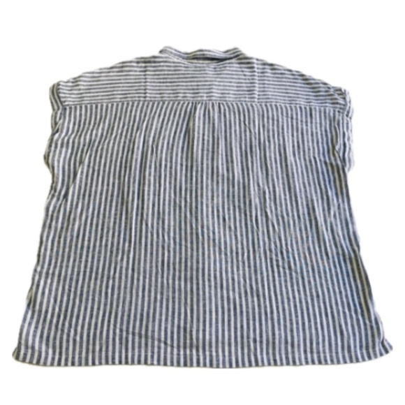 Orvis Ladies' Short Sleeve Linen Blend Shirt, Blue Stripe, XX-Large NWT - Picture 8 of 15